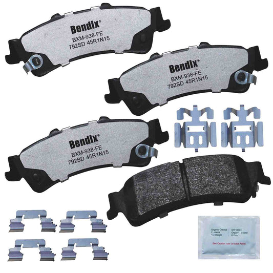 Front View of Rear Disc Brake Pad Set BENDIX MKD792SDFM