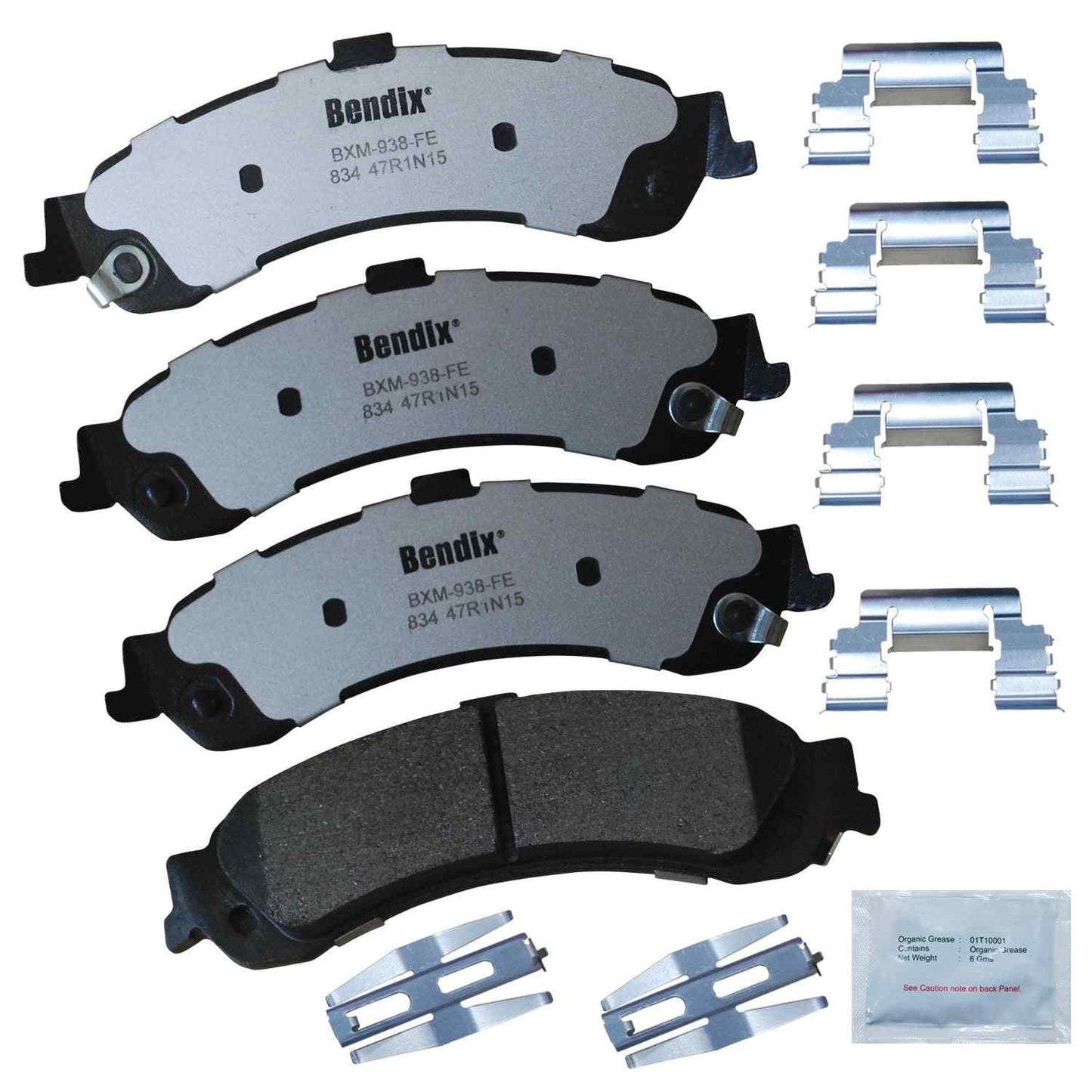 Front View of Rear Disc Brake Pad Set BENDIX MKD834FM