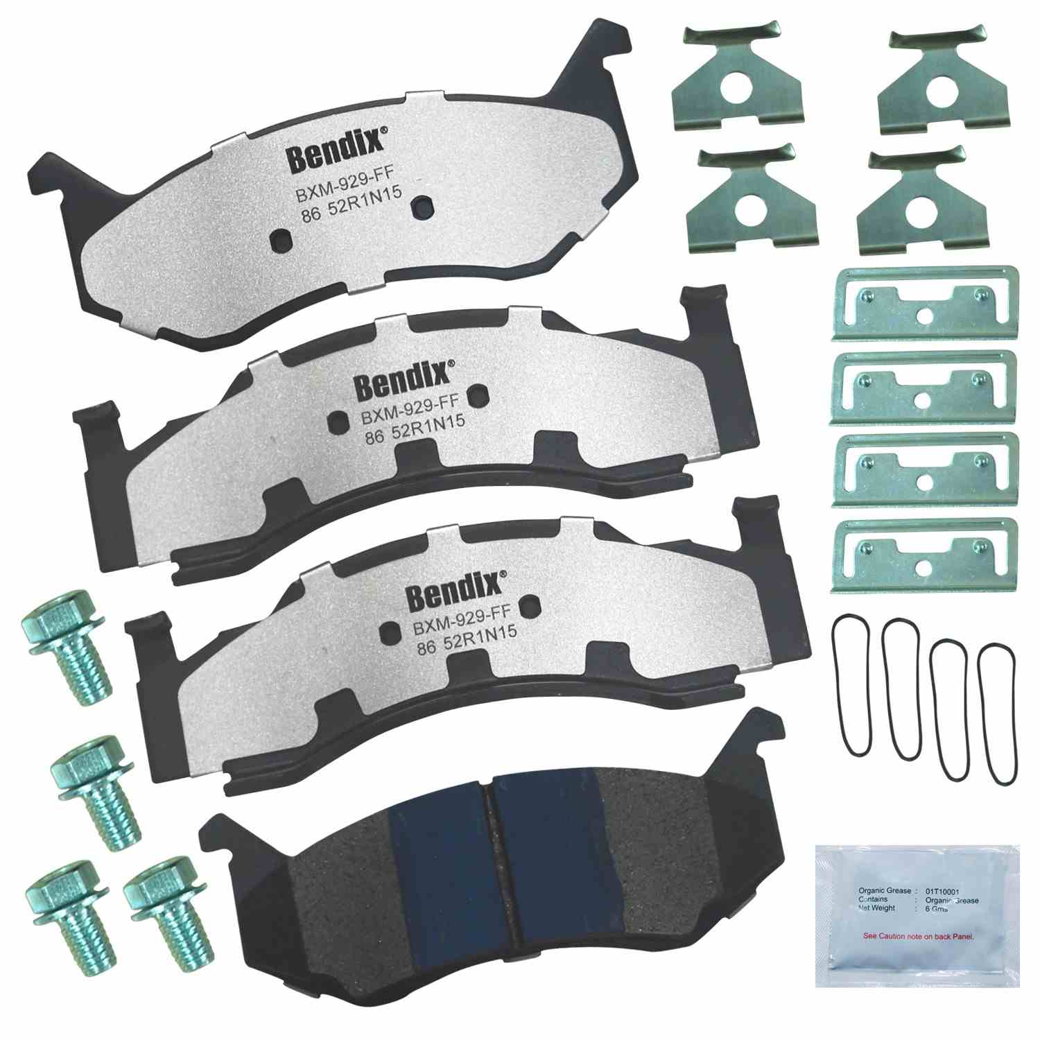 Front View of Front Disc Brake Pad Set BENDIX MKD86FM