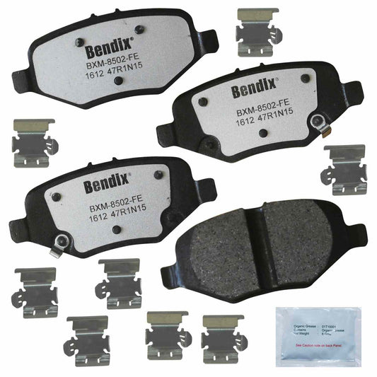 Front View of Rear Disc Brake Pad Set BENDIX PBD1612