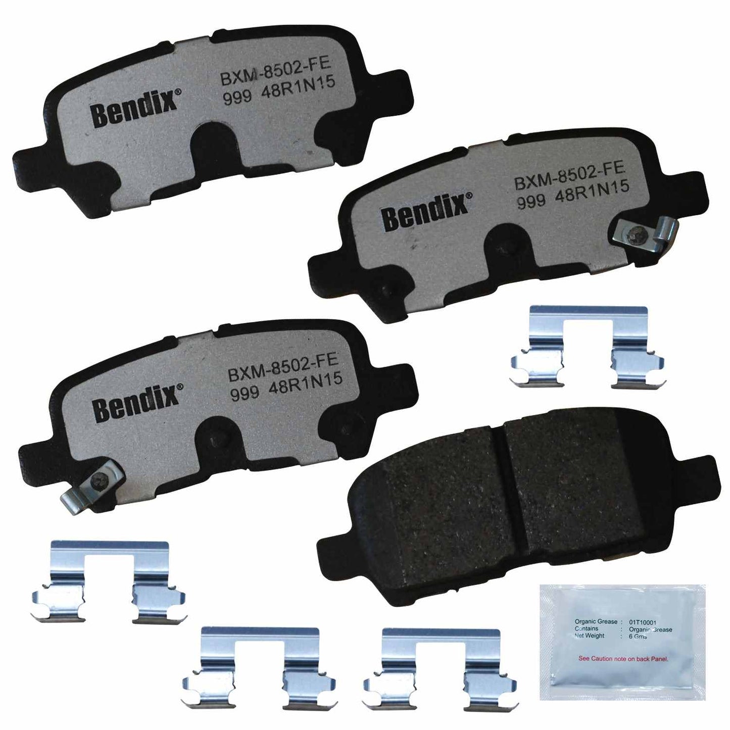 Front View of Rear Disc Brake Pad Set BENDIX PBD999