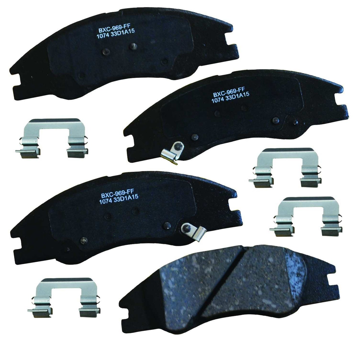 Front View of Front Disc Brake Pad Set BENDIX SBC1074