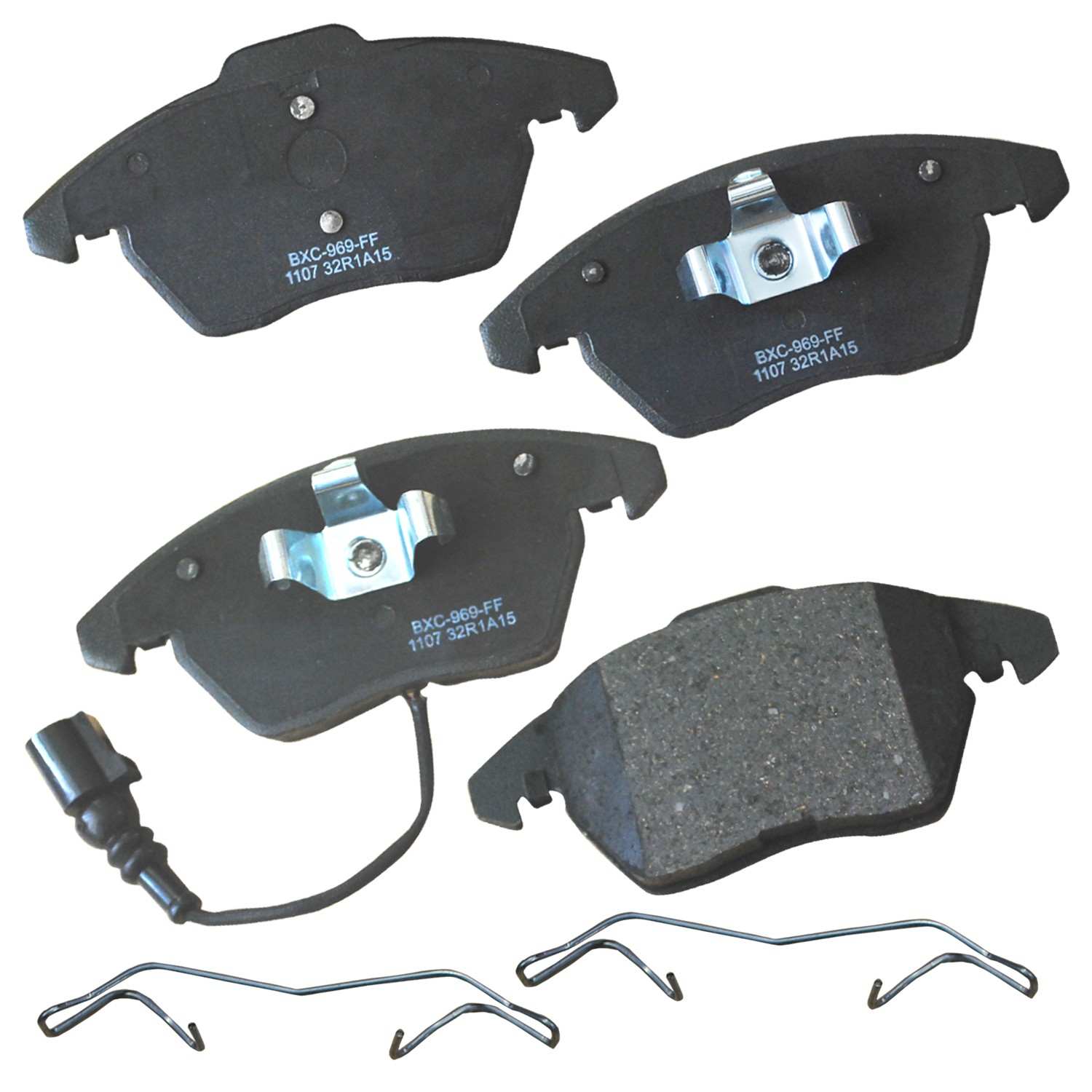 Front View of Front Disc Brake Pad Set BENDIX SBC1107