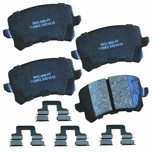 Front View of Rear Disc Brake Pad Set BENDIX SBC1108K2