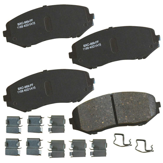 Front View of Front Disc Brake Pad Set BENDIX SBC1188