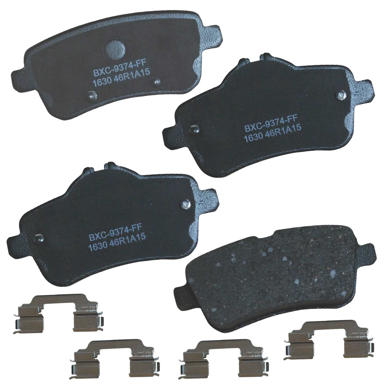 Front View of Rear Disc Brake Pad Set BENDIX SBC1630