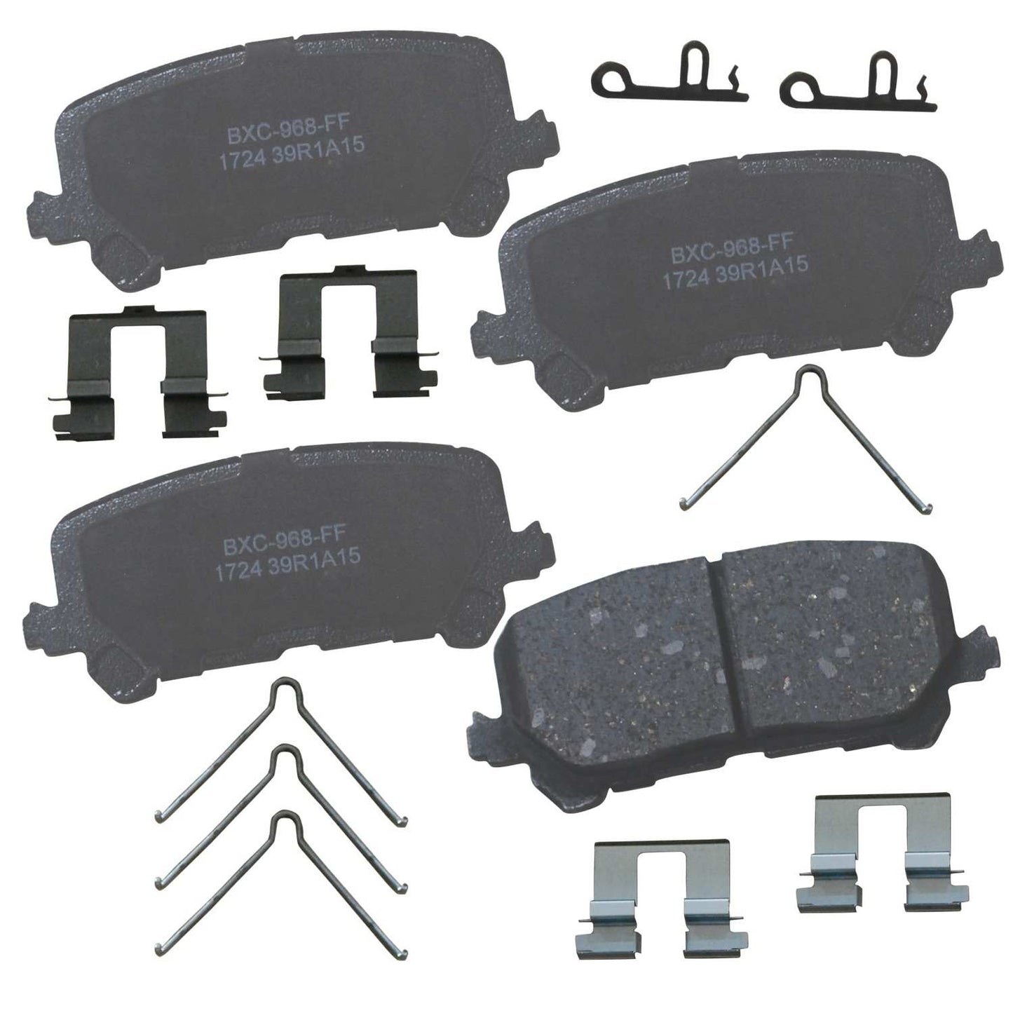 Front View of Rear Disc Brake Pad Set BENDIX SBC1724