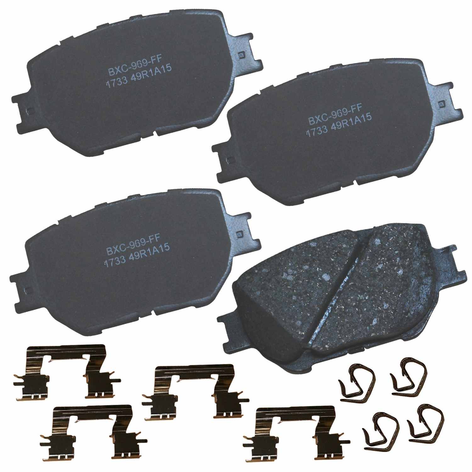 Front View of Front Disc Brake Pad Set BENDIX SBC1733