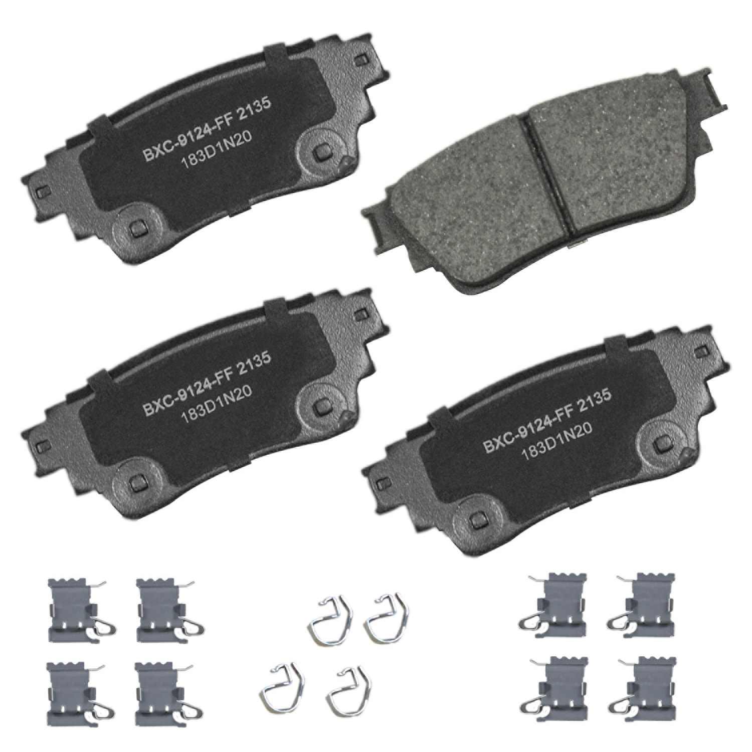 Front View of Rear Disc Brake Pad Set BENDIX SBC2135