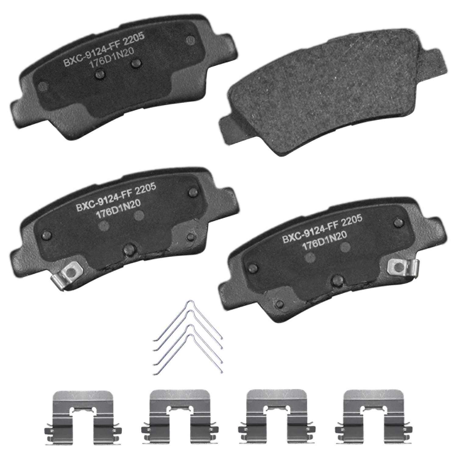 Front View of Rear Disc Brake Pad Set BENDIX SBC2205