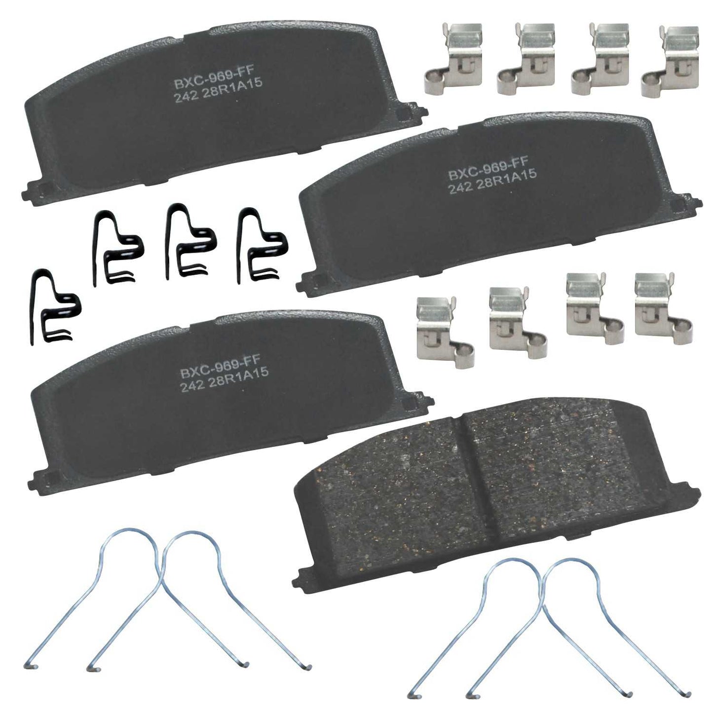 Front View of Front Disc Brake Pad Set BENDIX SBC242