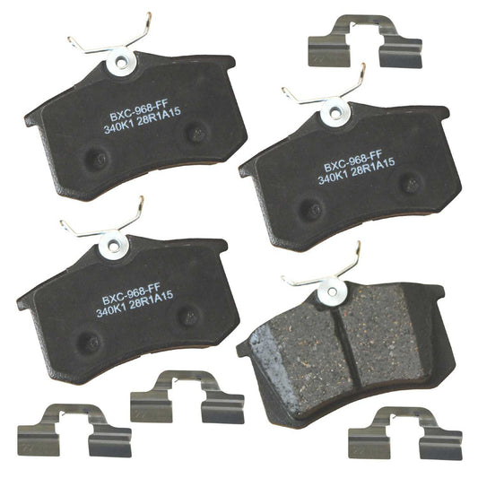 Front View of Rear Disc Brake Pad Set BENDIX SBC340K1