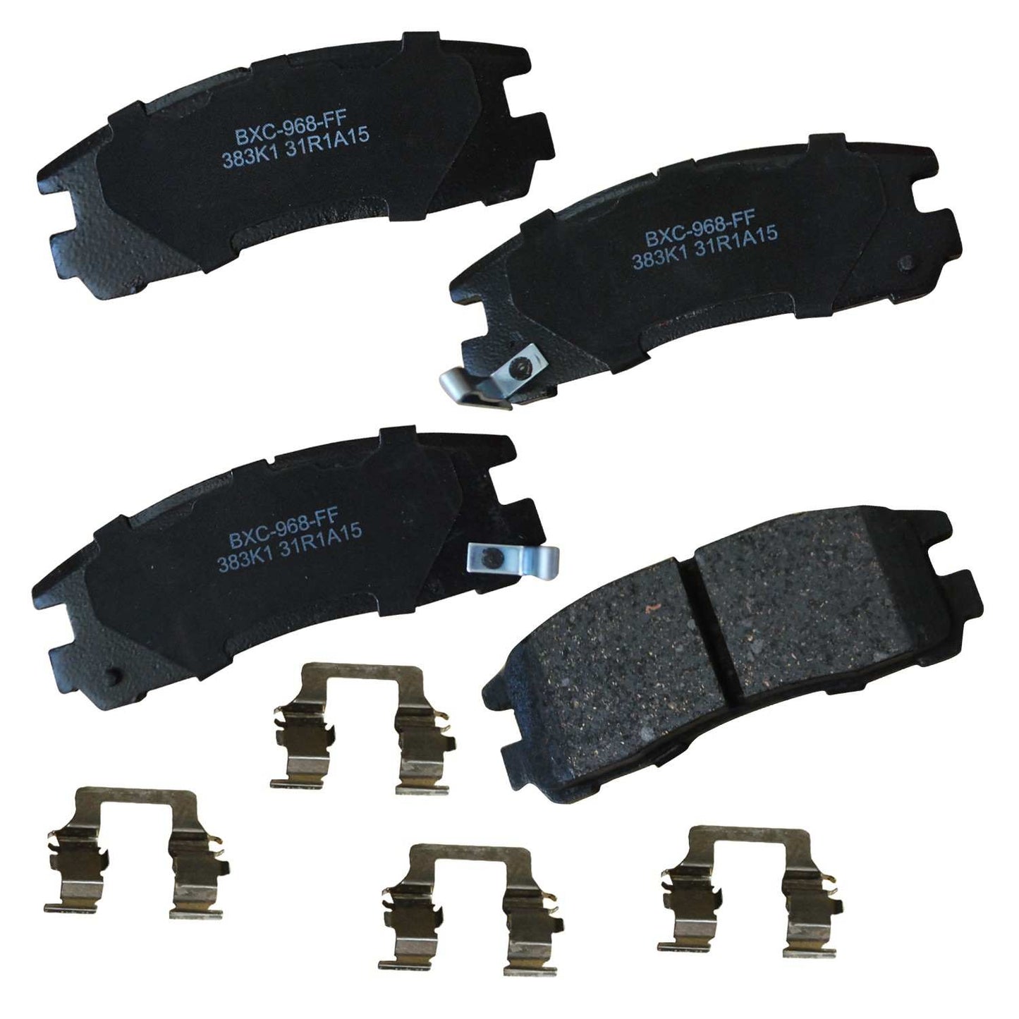 Front View of Rear Disc Brake Pad Set BENDIX SBC383K1