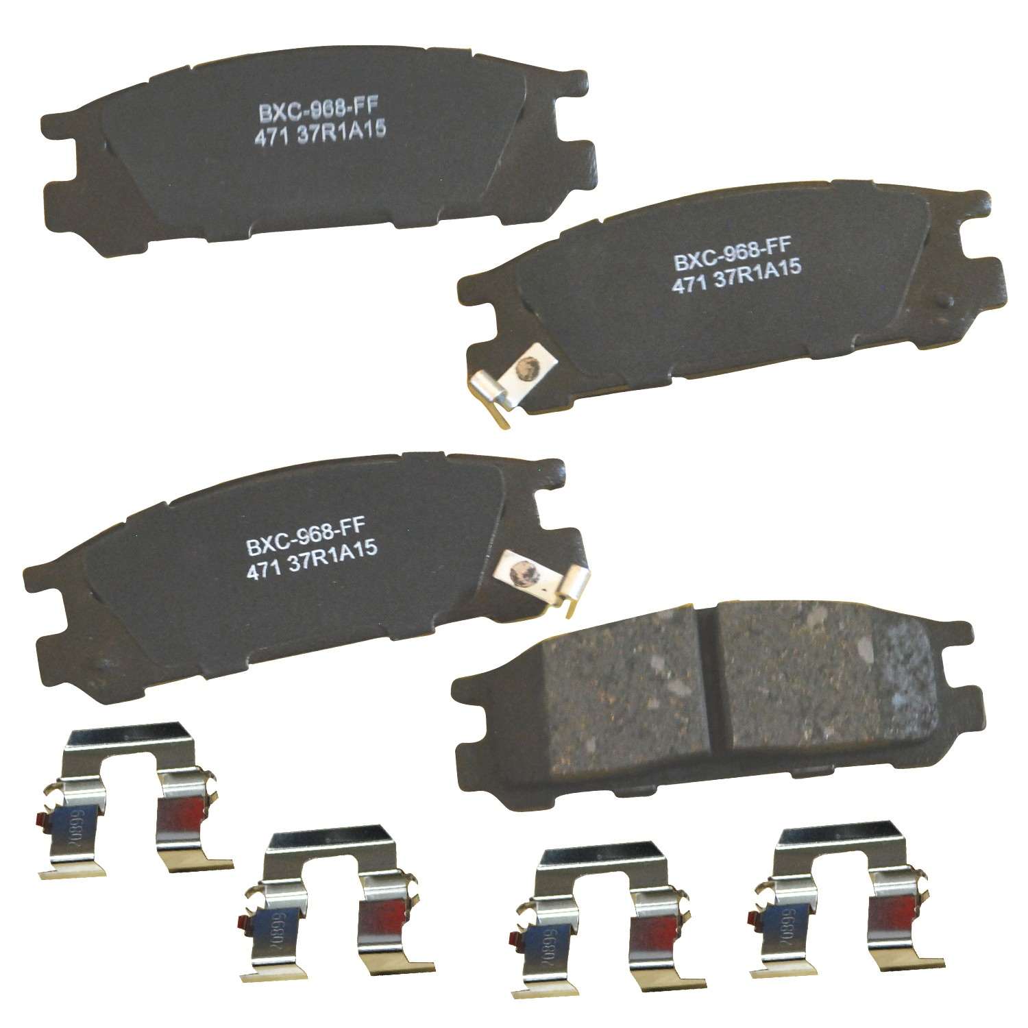 Front View of Rear Disc Brake Pad Set BENDIX SBC471