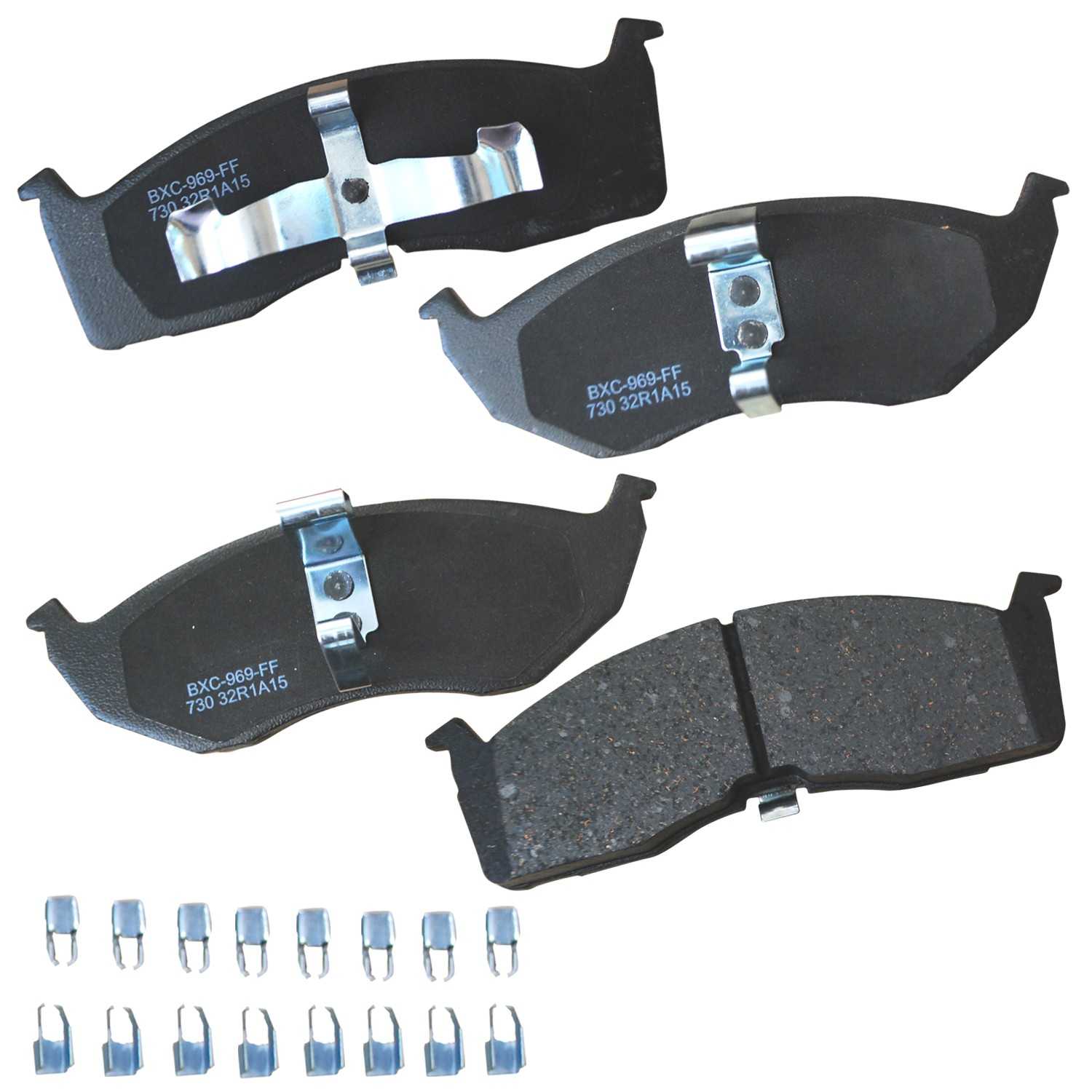 Front View of Front Disc Brake Pad Set BENDIX SBC730