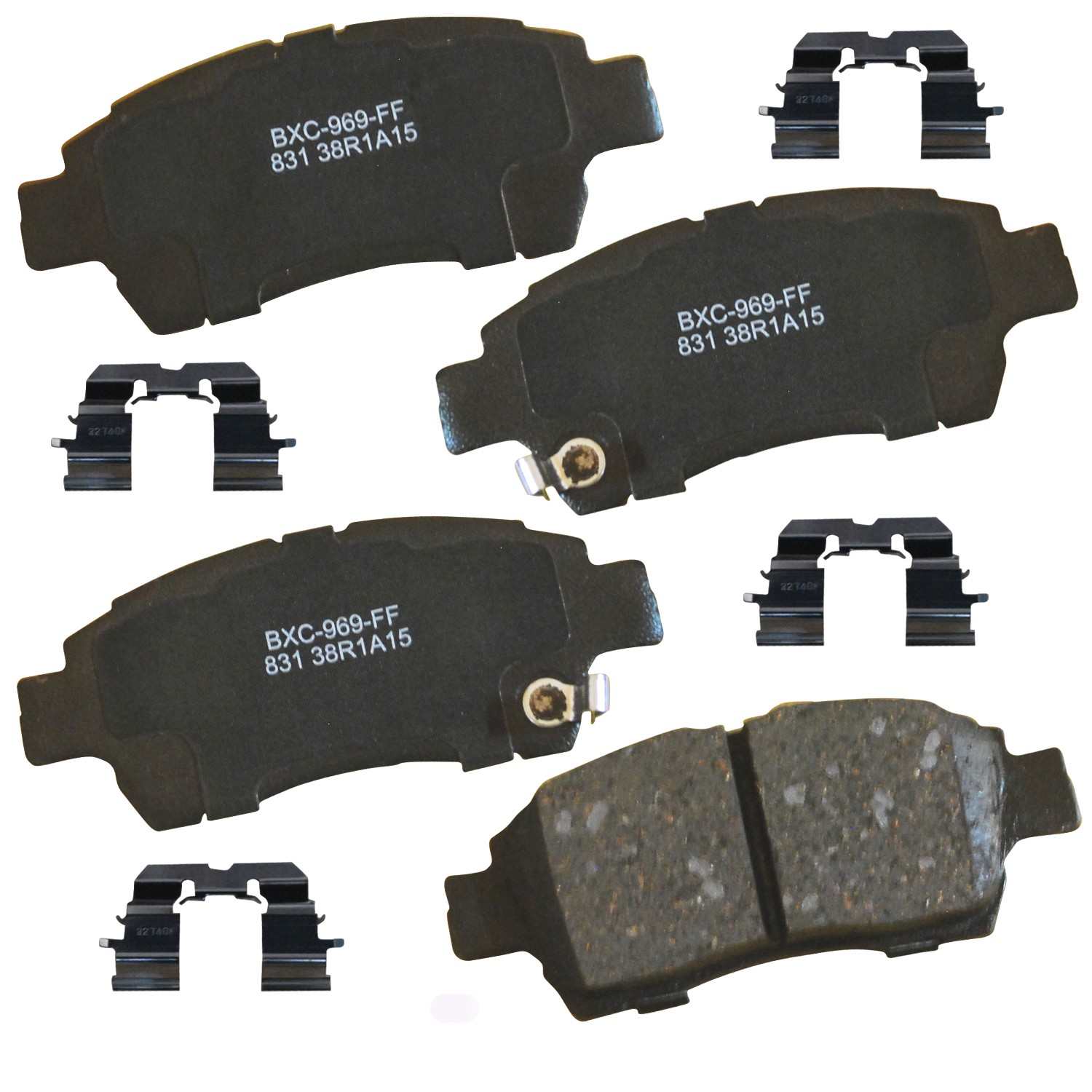 Front View of Front Disc Brake Pad Set BENDIX SBC831