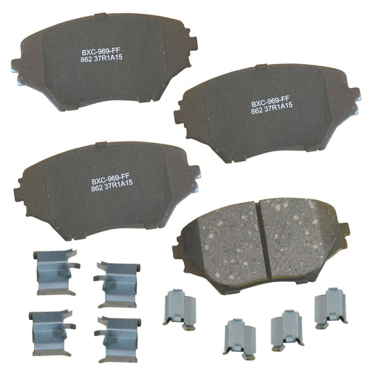 Front View of Front Disc Brake Pad Set BENDIX SBC862