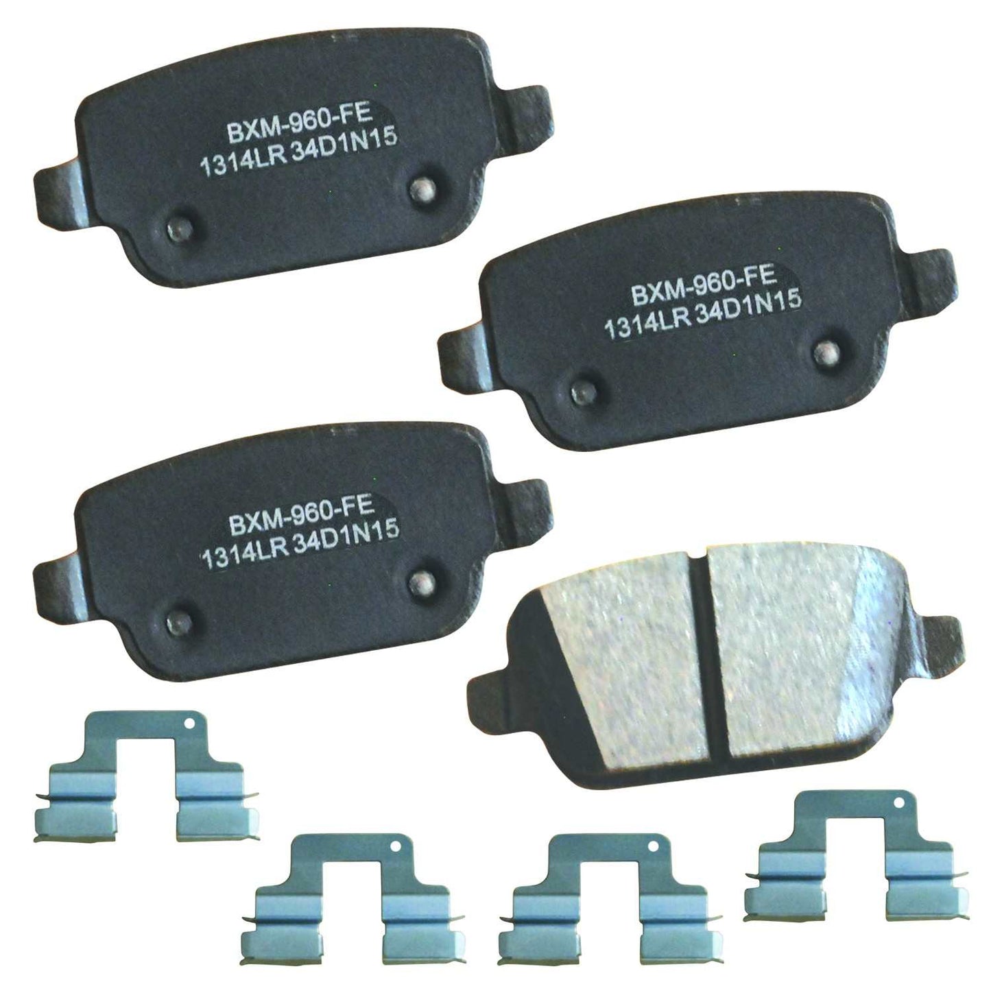 Front View of Rear Disc Brake Pad Set BENDIX SBM1314LR