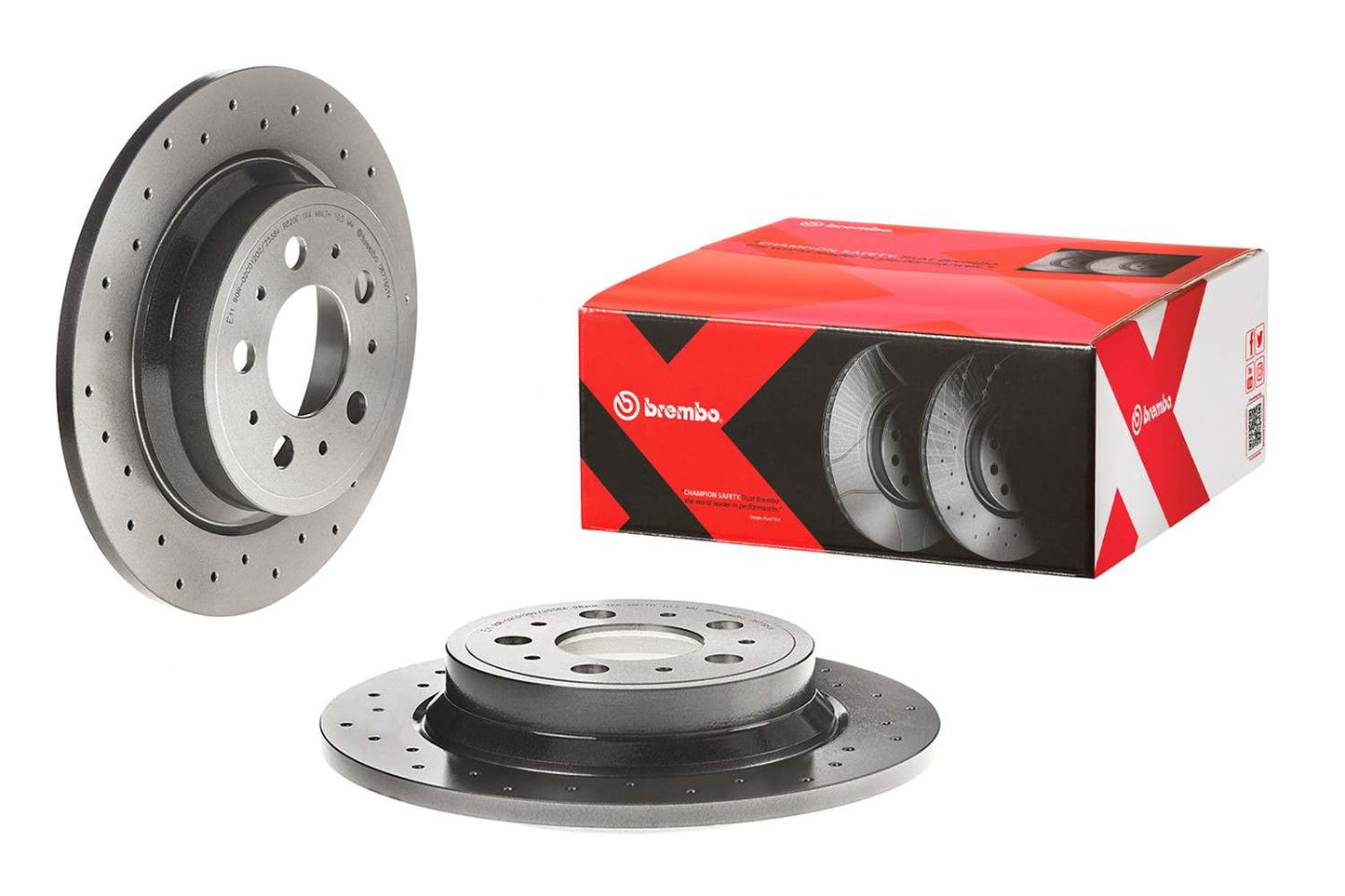 Front View of Rear Disc Brake Rotor BREMBO 08.7765.1X