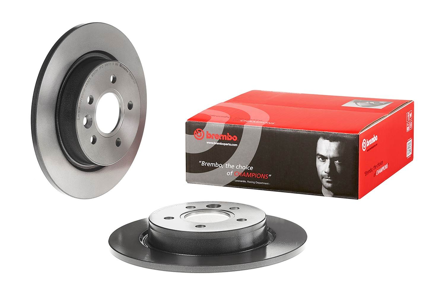 Front View of Rear Disc Brake Rotor BREMBO 08.9975.11