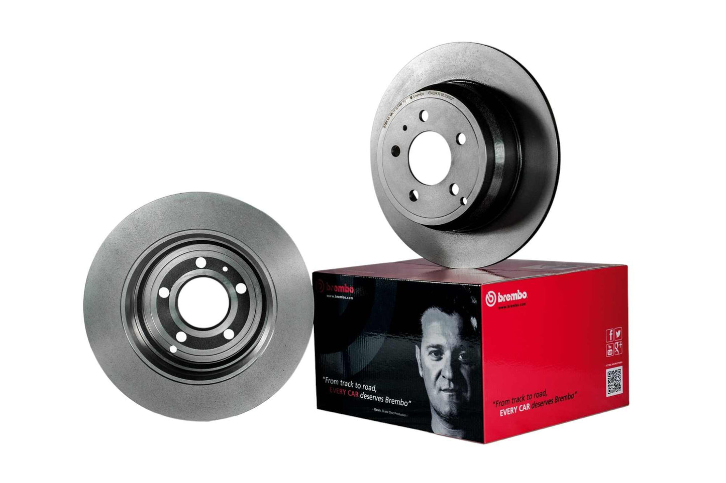 Package View of Rear Disc Brake Rotor BREMBO 08.B437.11