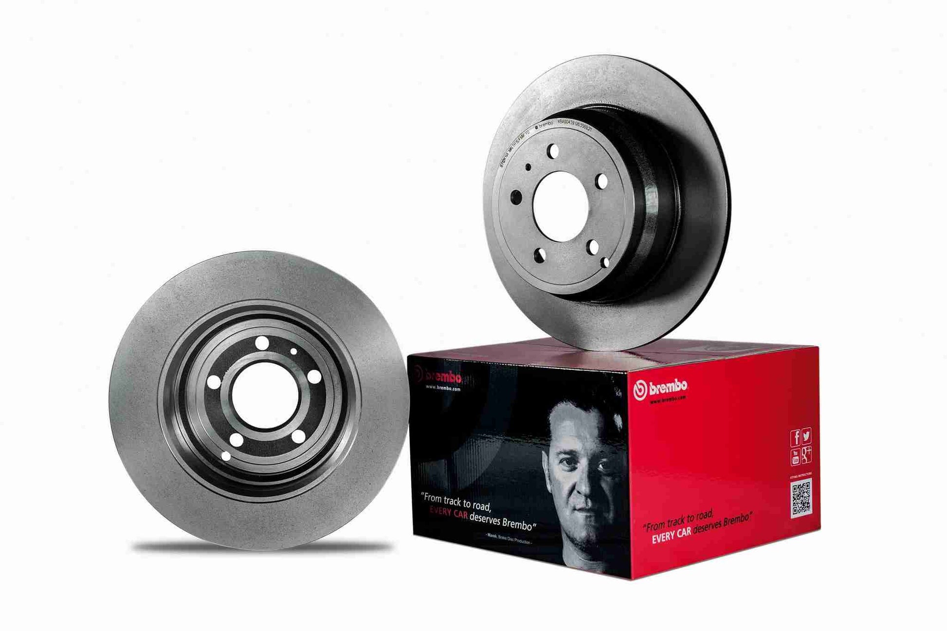 Top View of Rear Disc Brake Rotor BREMBO 08.B584.11