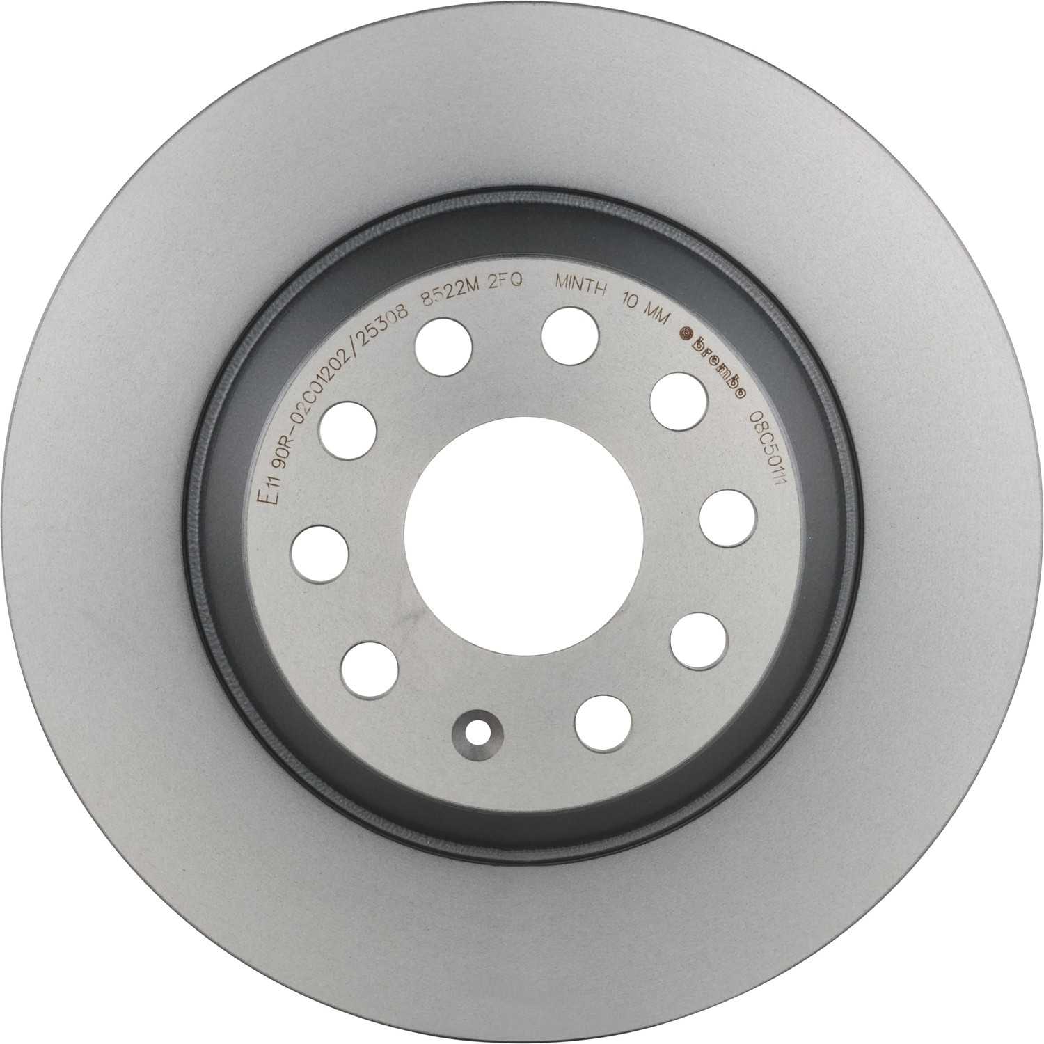 Front View of Rear Disc Brake Rotor BREMBO 08.C501.11