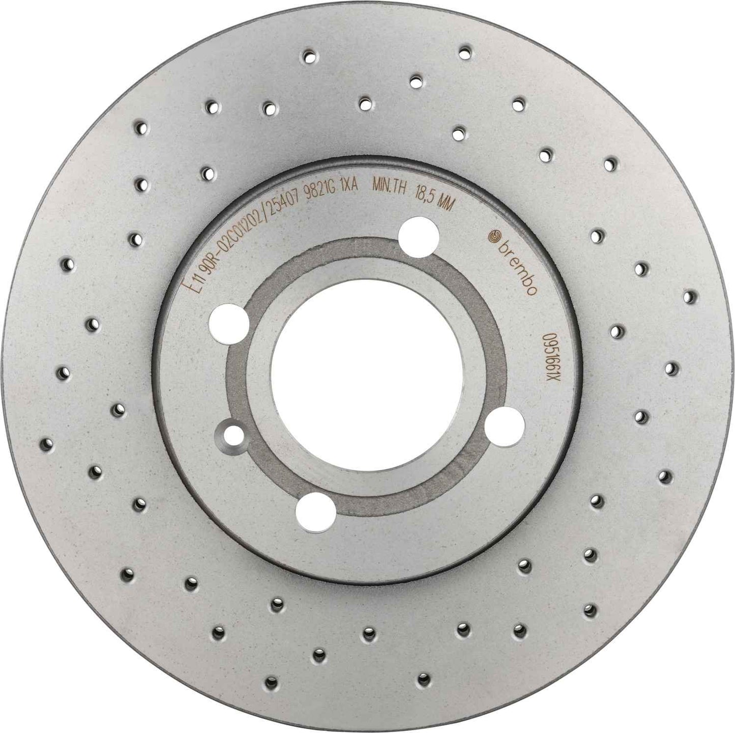 Front View of Front Disc Brake Rotor BREMBO 09.5166.1X