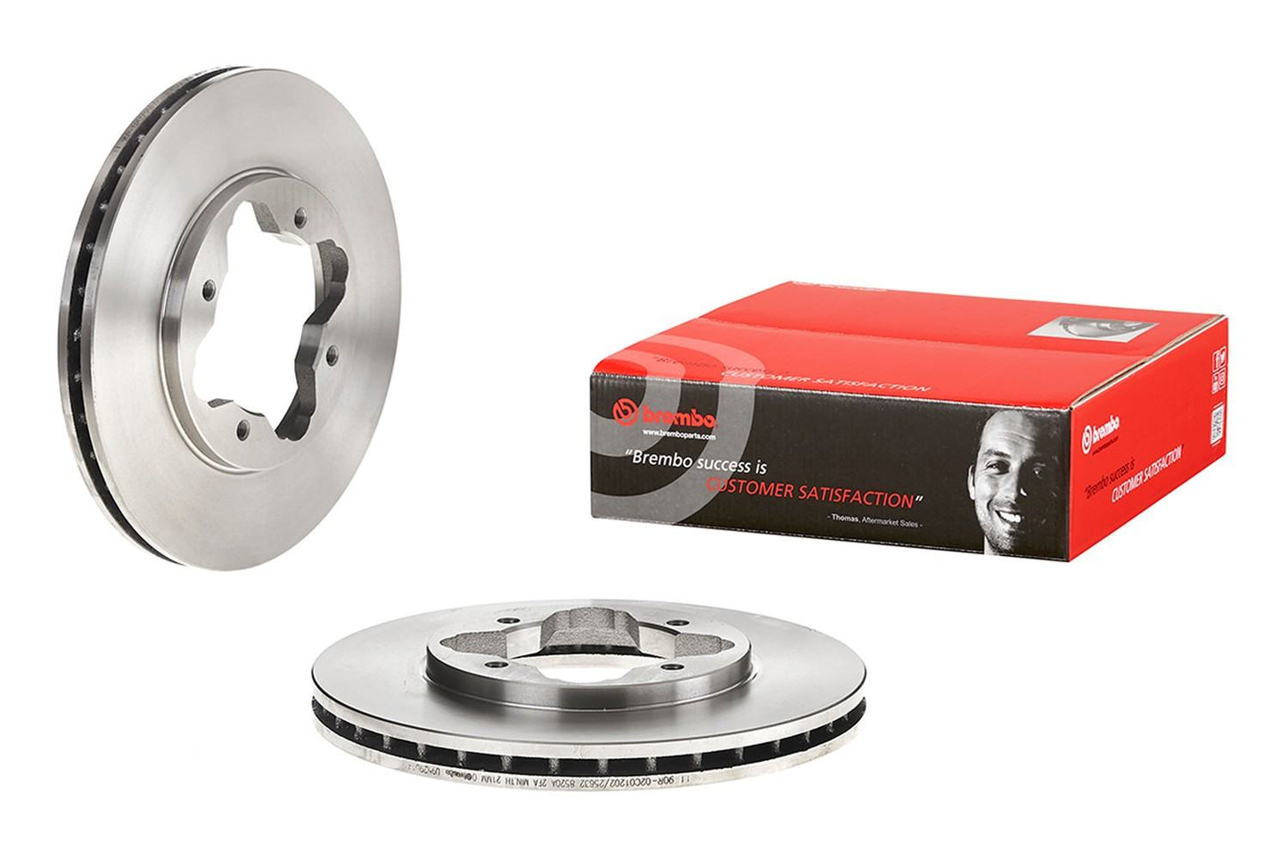 Front View of Front Disc Brake Rotor BREMBO 09.5290.14