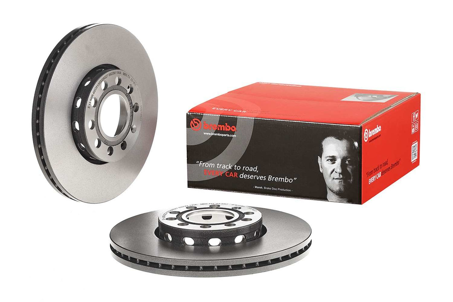 Front View of Front Disc Brake Rotor BREMBO 09.5745.21