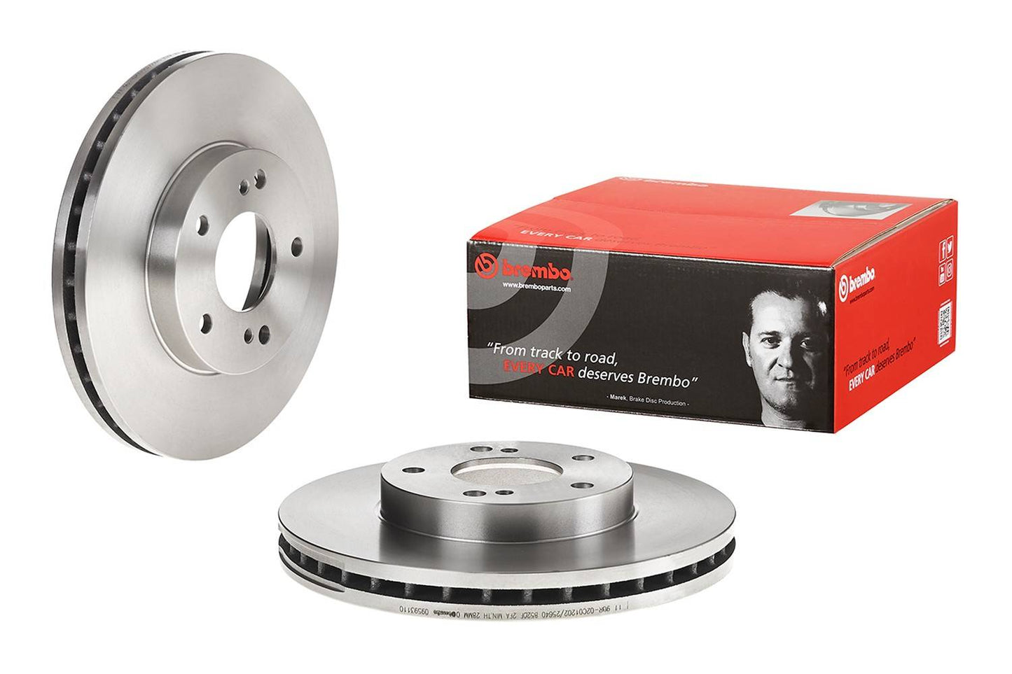 Front View of Front Disc Brake Rotor BREMBO 09.5931.10