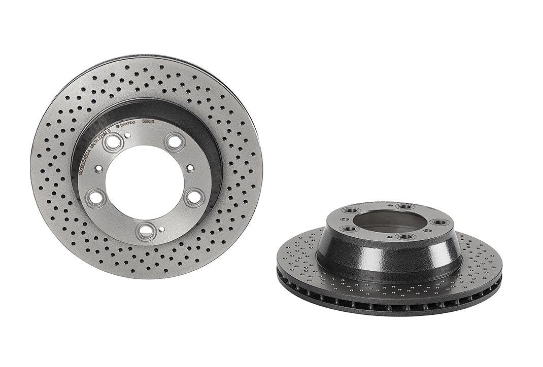 Top View of Rear Disc Brake Rotor BREMBO 09.6665.11