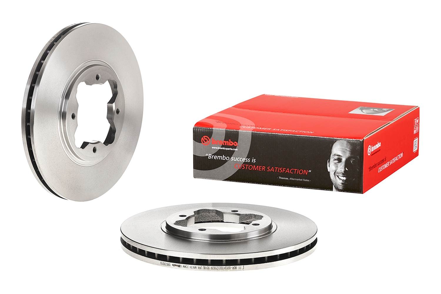 Front View of Front Disc Brake Rotor BREMBO 09.6726.10