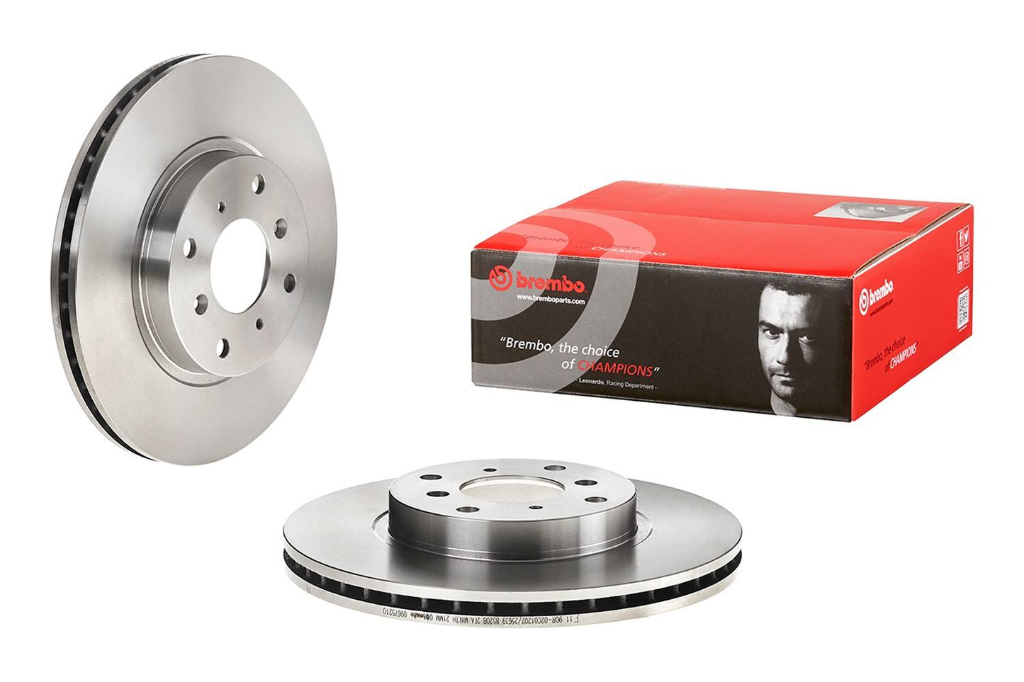 Front View of Front Disc Brake Rotor BREMBO 09.6752.10