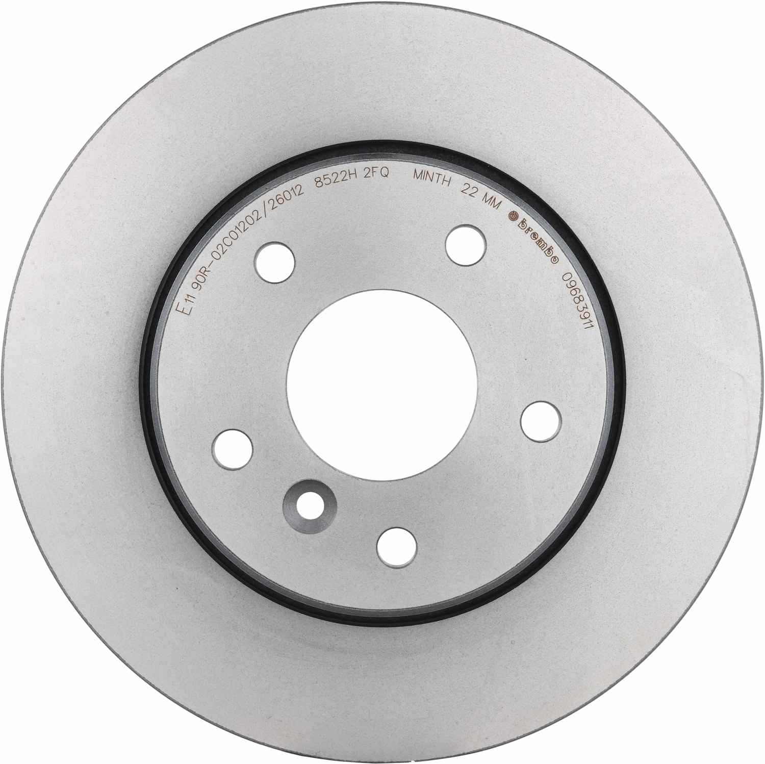 Front View of Front Disc Brake Rotor BREMBO 09.6839.11