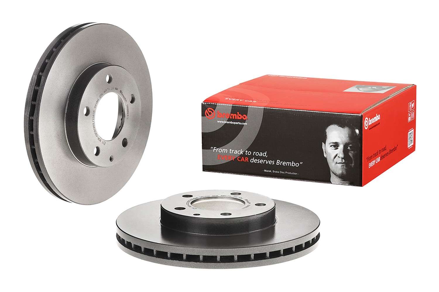 Front View of Front Disc Brake Rotor BREMBO 09.6863.11