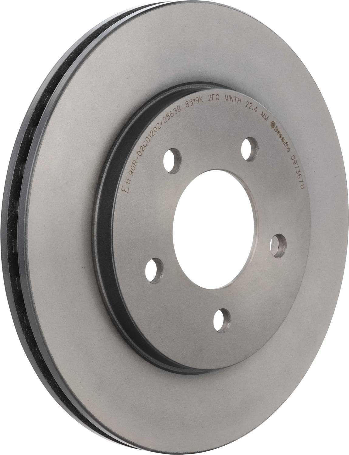 Angle View of Front Disc Brake Rotor BREMBO 09.7367.11