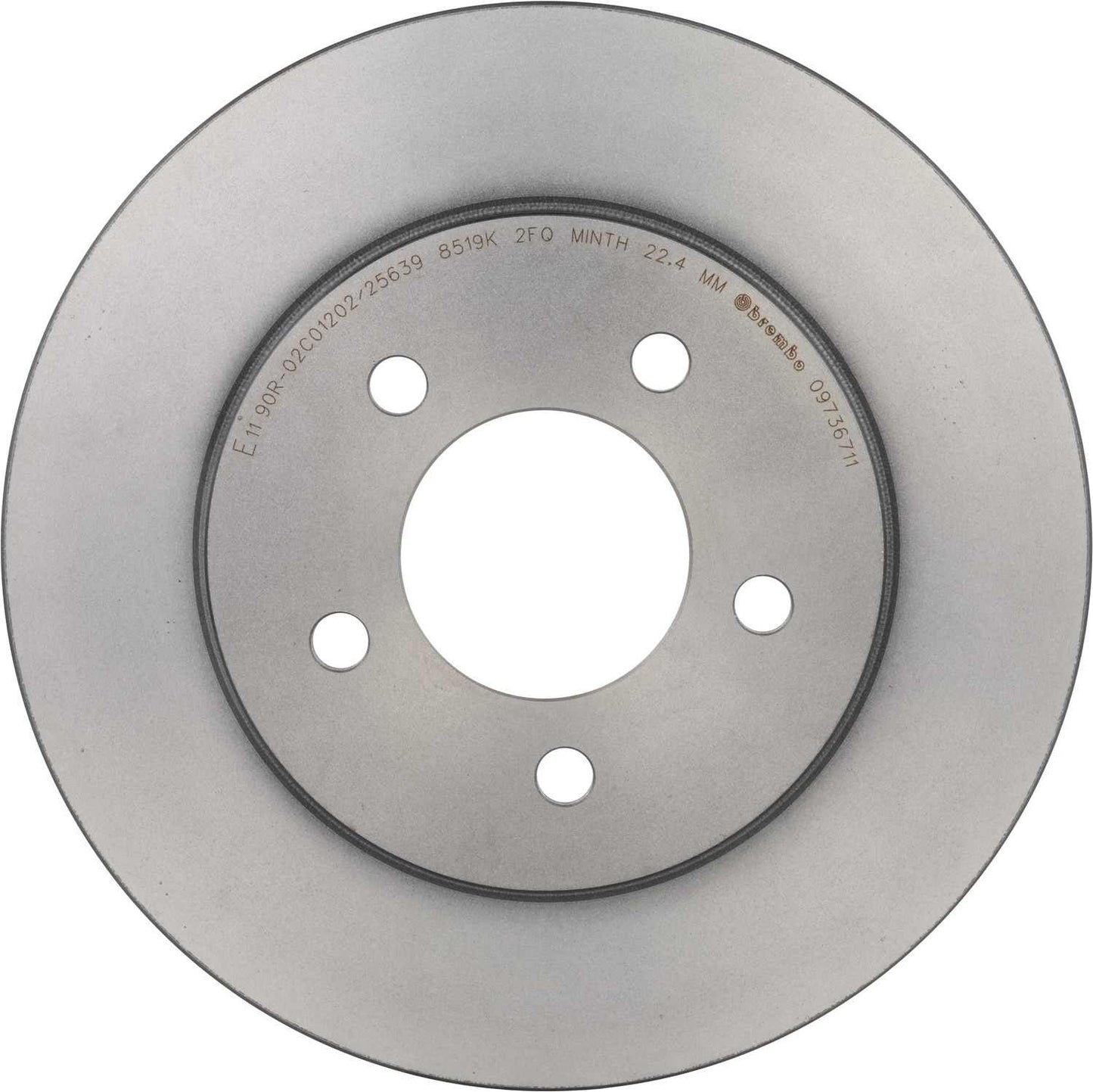 Front View of Front Disc Brake Rotor BREMBO 09.7367.11