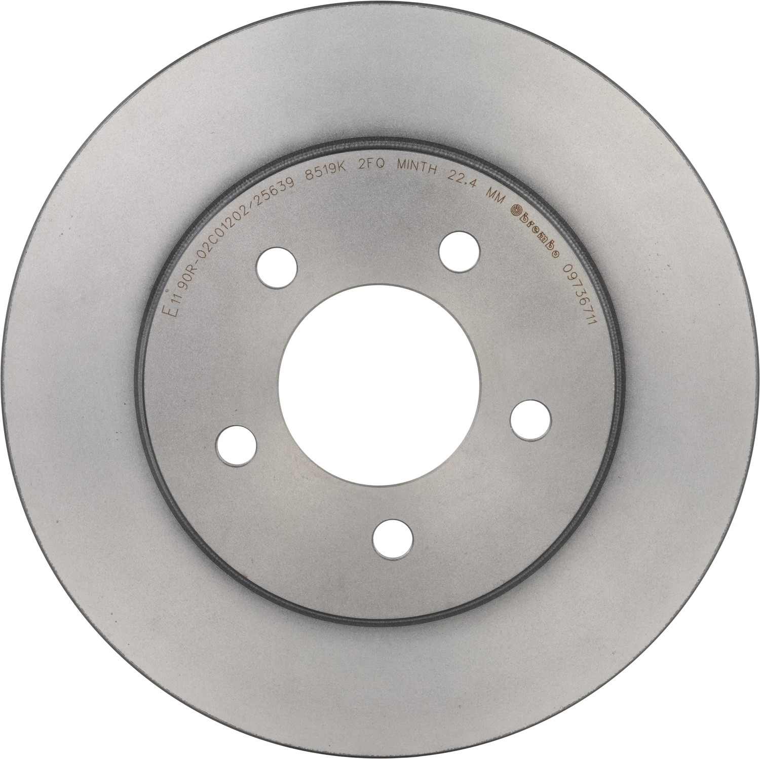 Front View of Front Disc Brake Rotor BREMBO 09.7367.11