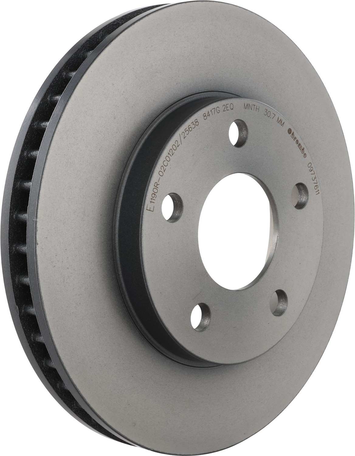 Angle View of Front Disc Brake Rotor BREMBO 09.7376.11