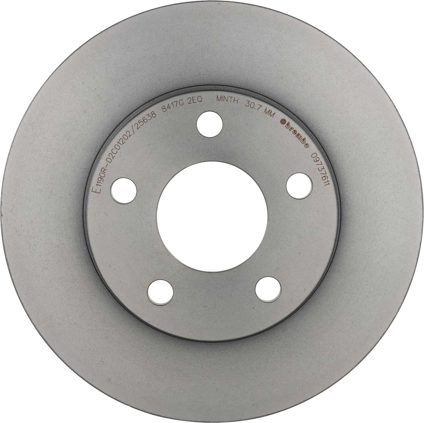 Front View of Front Disc Brake Rotor BREMBO 09.7376.11