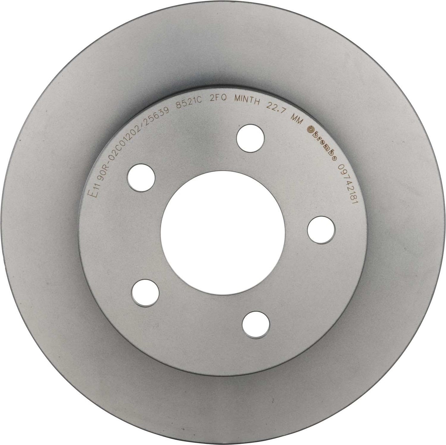 Front View of Front Disc Brake Rotor BREMBO 09.7421.81