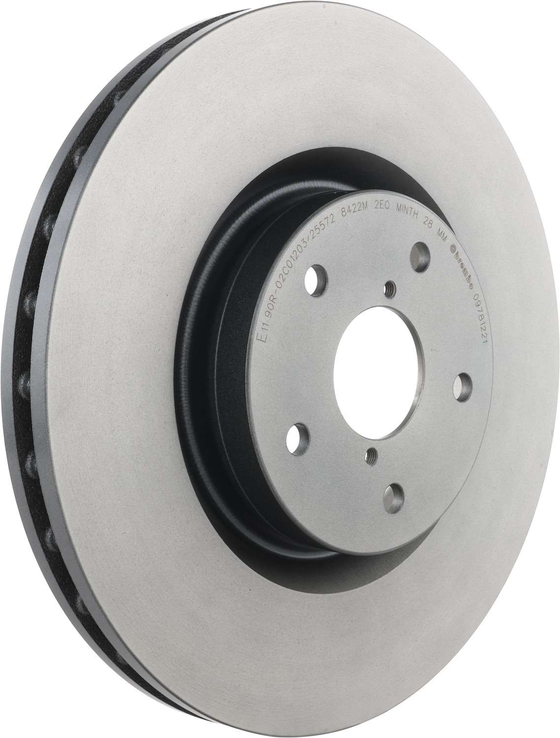 Angle View of Front Disc Brake Rotor BREMBO 09.7812.21