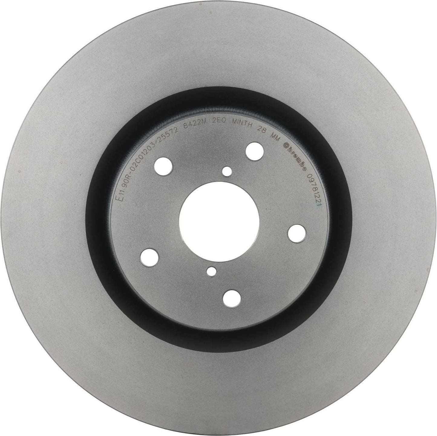 Front View of Front Disc Brake Rotor BREMBO 09.7812.21