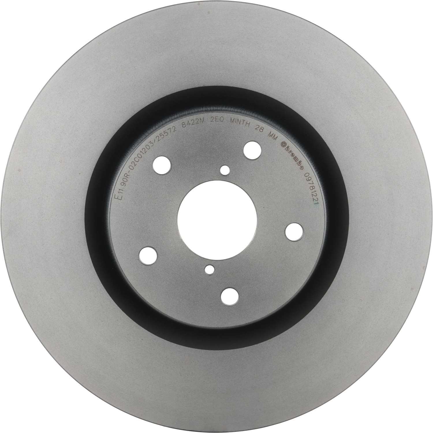 Front View of Front Disc Brake Rotor BREMBO 09.7812.21