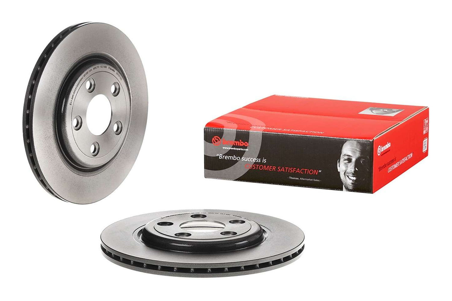 Front View of Rear Disc Brake Rotor BREMBO 09.7911.21