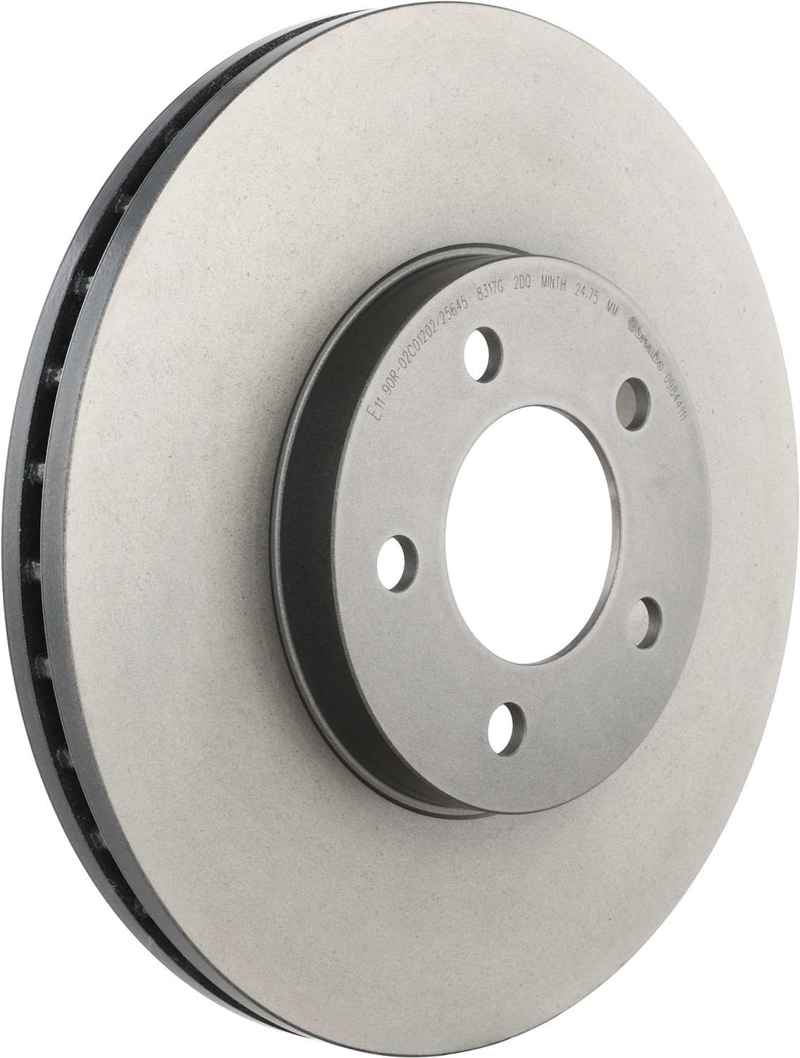 Angle View of Front Disc Brake Rotor BREMBO 09.8441.11