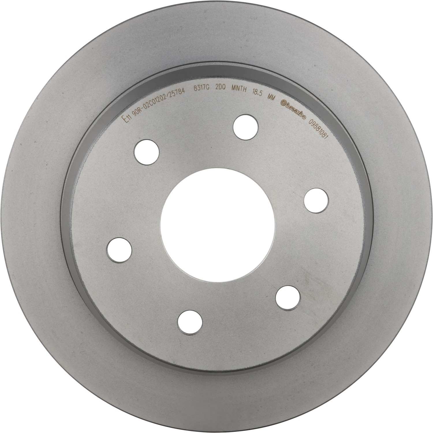 Front View of Rear Disc Brake Rotor BREMBO 09.8810.81