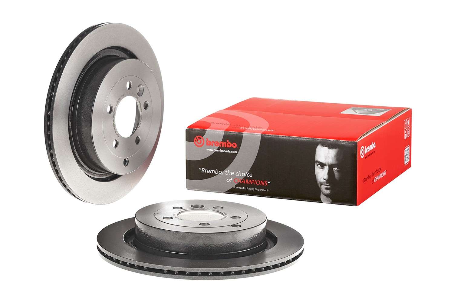 Front View of Rear Disc Brake Rotor BREMBO 09.8876.31