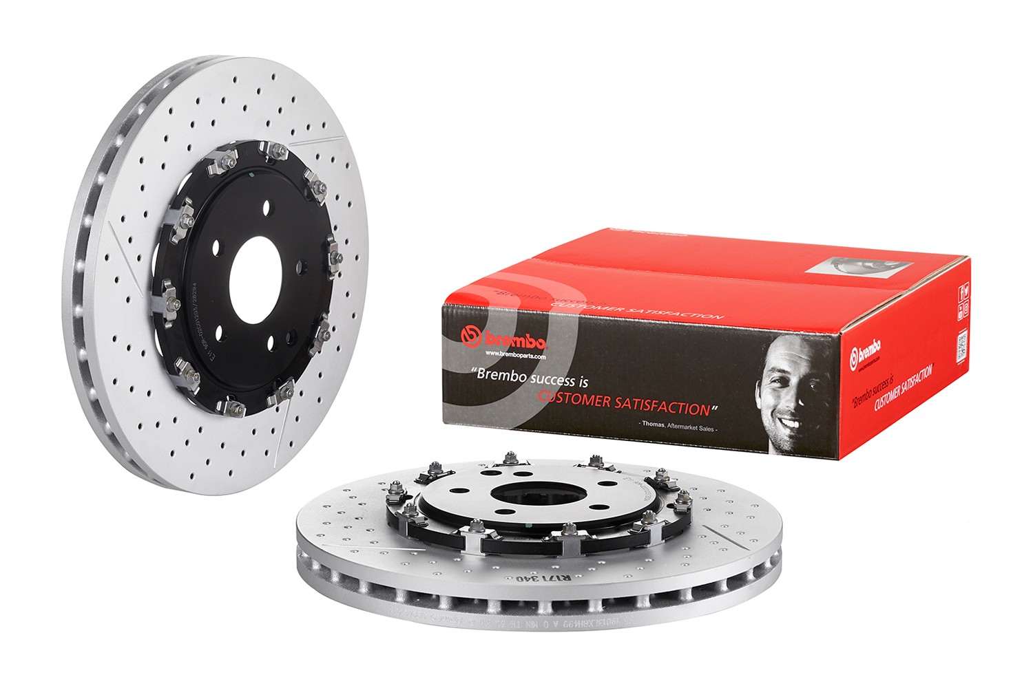 Front View of Front Disc Brake Rotor BREMBO 09.9254.33